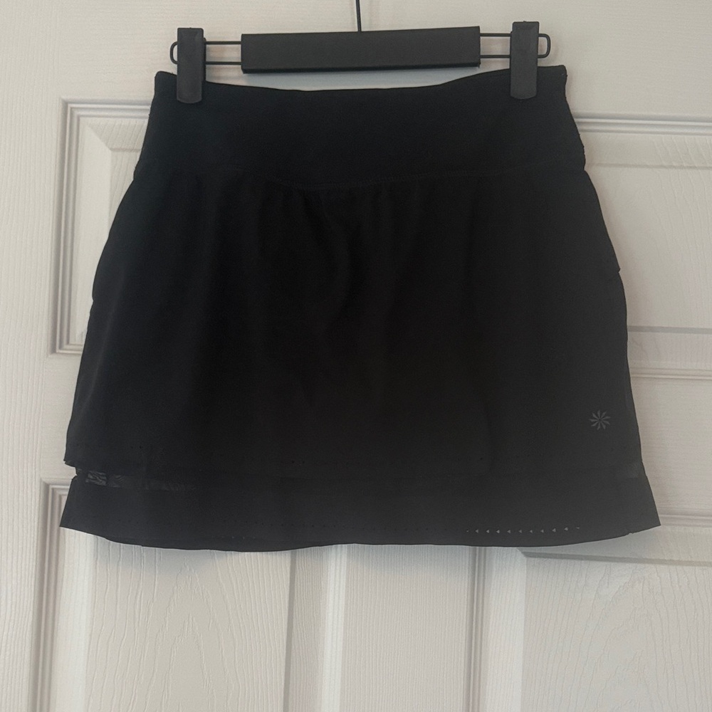 Athleta Black Mini Skort with Sleek Design